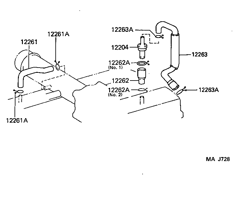 12263-70030 HOSE, VENTILATION, NO.3 product image
