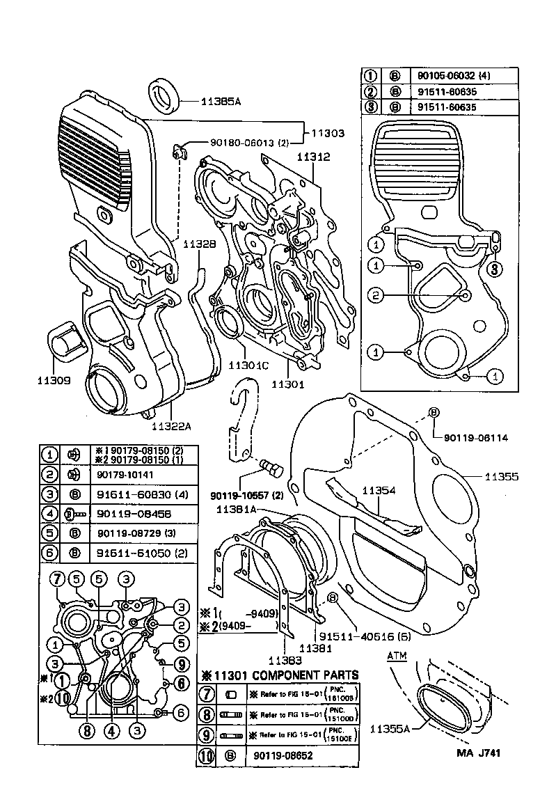 11304-46010 COVER, SUB-ASSY, TIMING BELT, NO.3 product image