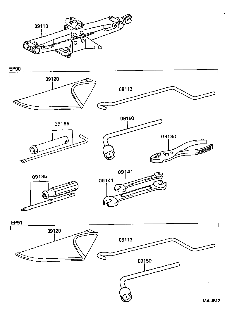 09110-10040 JACK ASSY product image