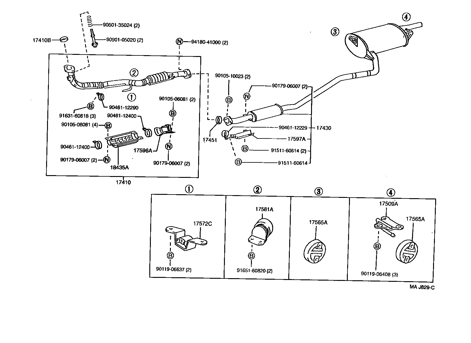17430-64800 PIPE ASSY, EXHAUST, TAIL product image