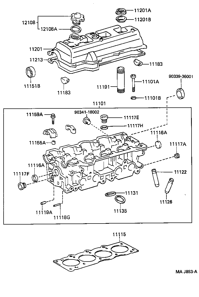 11101-74900 HEAD SUB-ASSY, CYLINDER product image