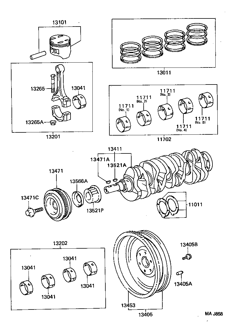 13103-02040 PISTON SUB-ASSY, W/PIN product image