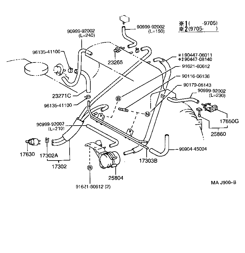 17342-11140 HOSE, NO.2(FOR IDLE-UP) product image