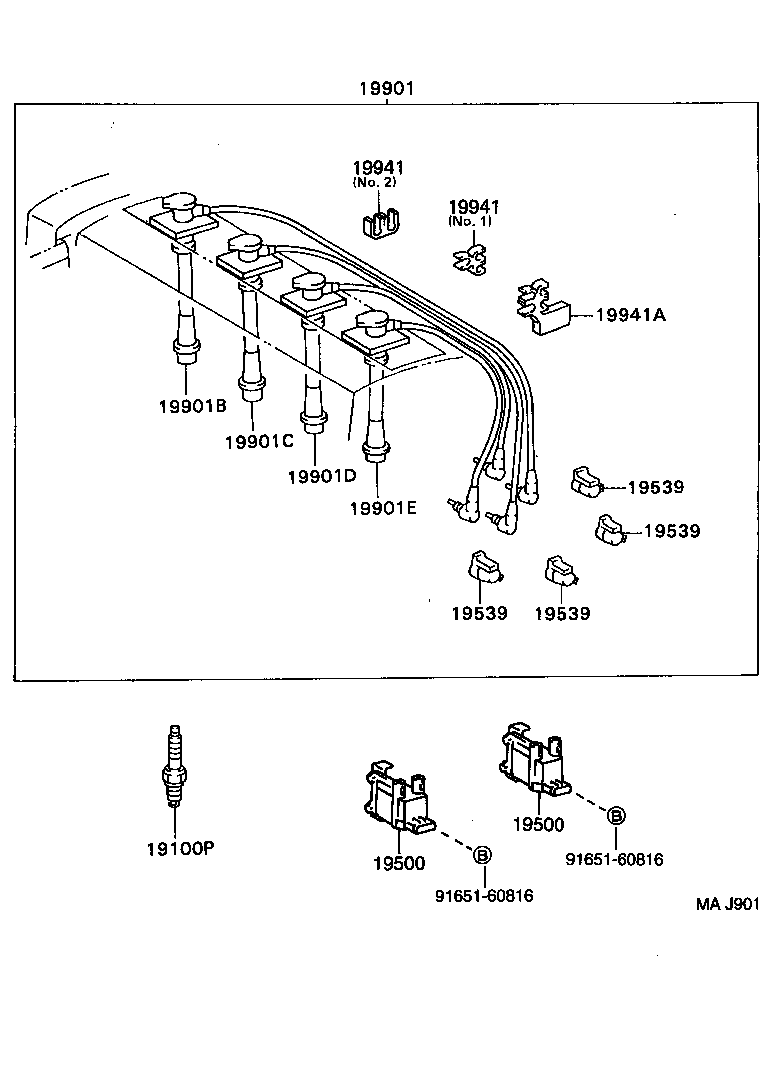 90919-01201 PLUG, SPARK product image