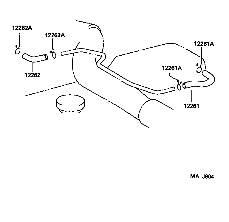 12262-58040 HOSE, VENTILATION, NO.2 product image