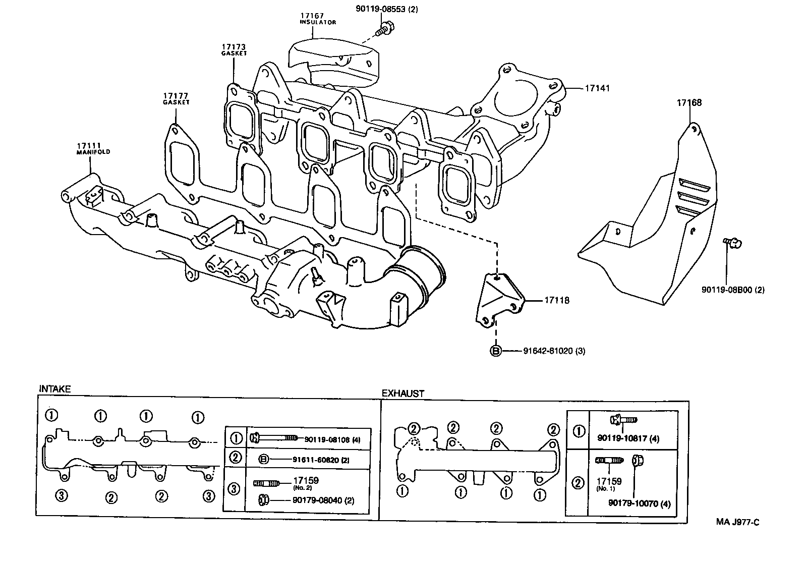17012-02020 STAY, MANIFOLD, NO.2 product image