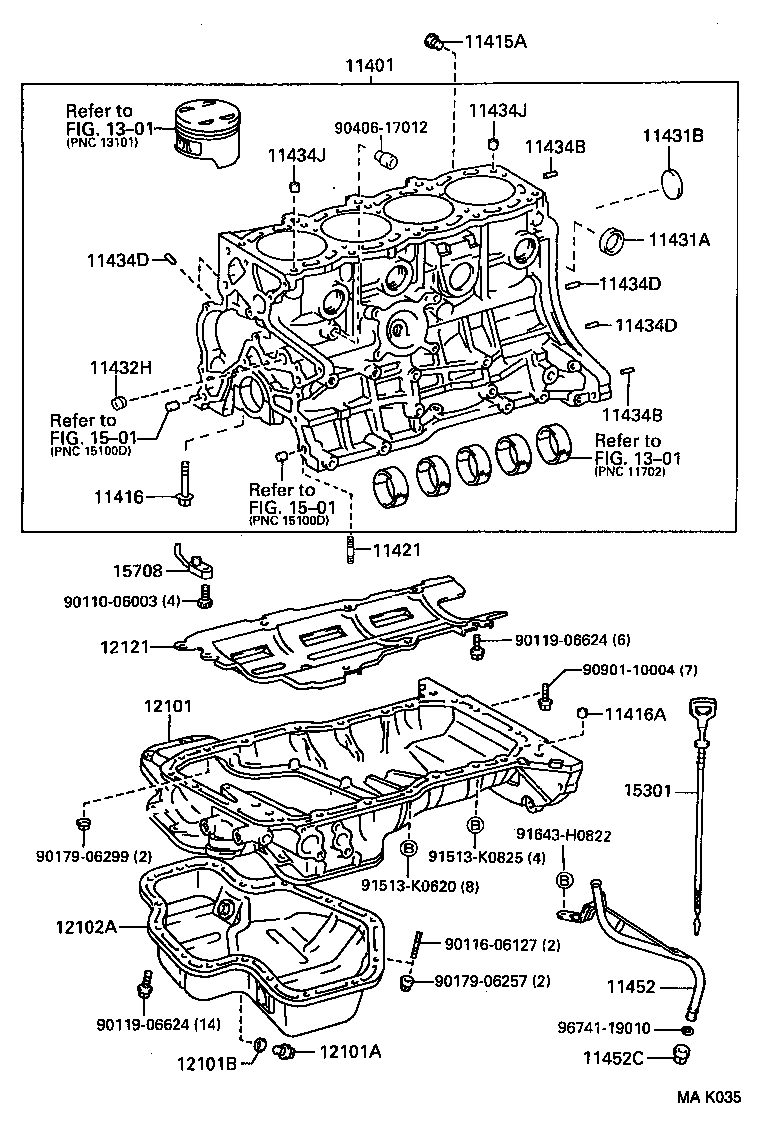 11401-79606 BLOCK SUB-ASSY, CYLINDER product image