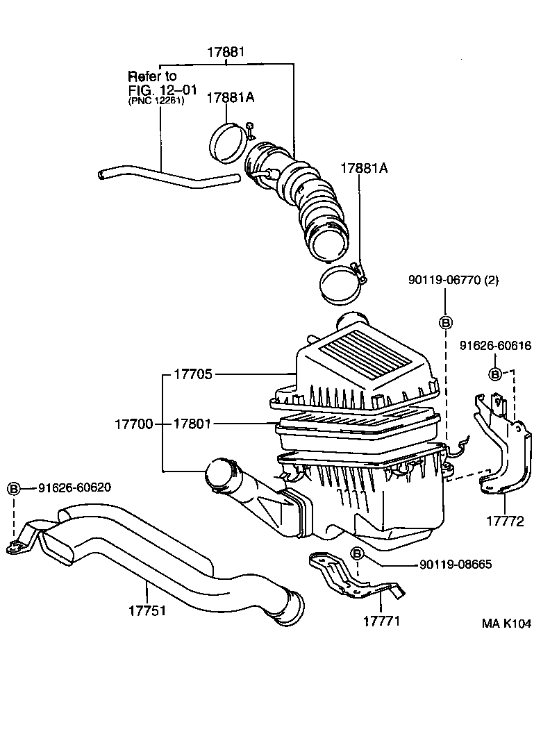 17700-11860 CLEANER ASSY, AIR product image