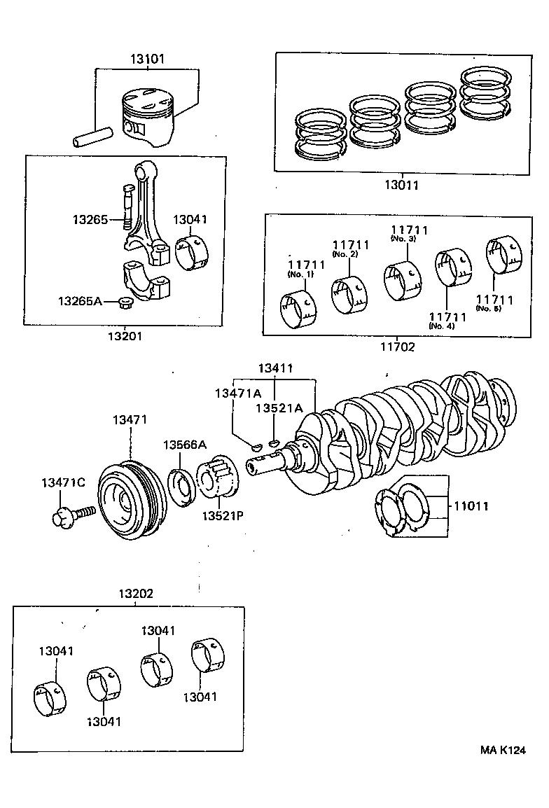 13103-74190 PISTON SUB-ASSY, W/PIN product image