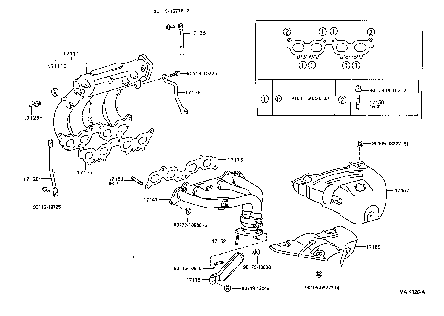 17139-15060 STAY, MANIFOLD, NO.2 product image