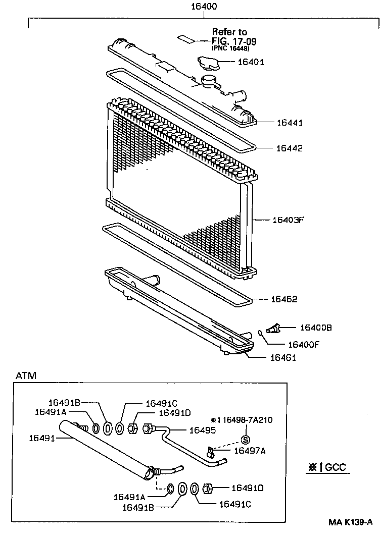 16363-74170 MOTOR, COOLING FAN product image
