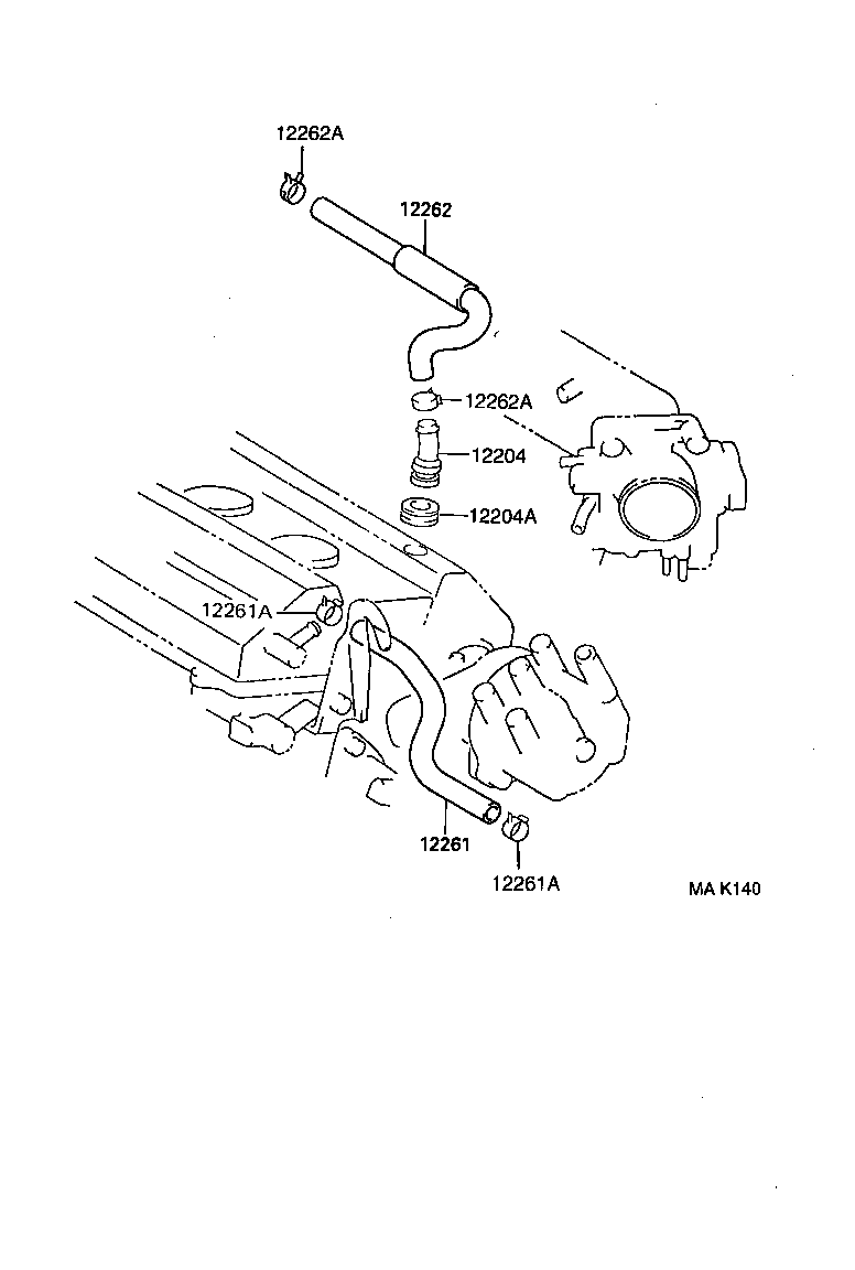 12261-64131 HOSE, VENTILATION product image