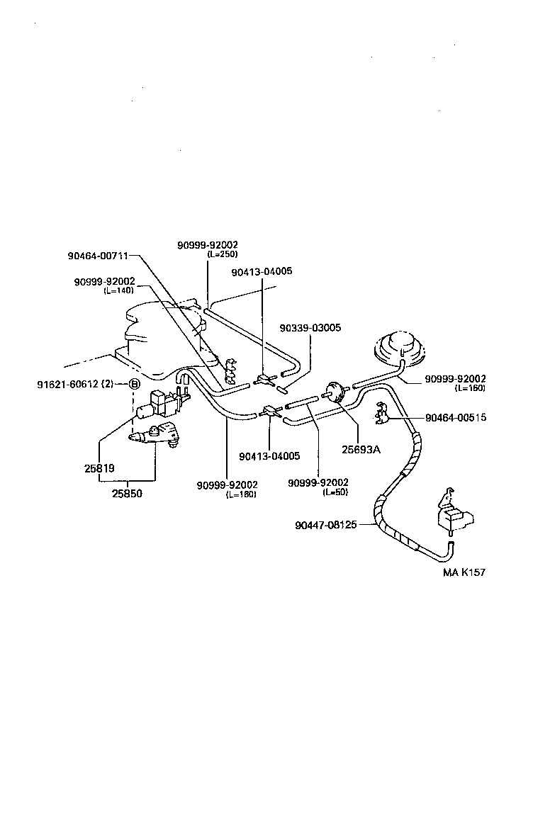 17341-72101 HOSE, NO.1(FOR AIR INJECTION SYSTEM) product image