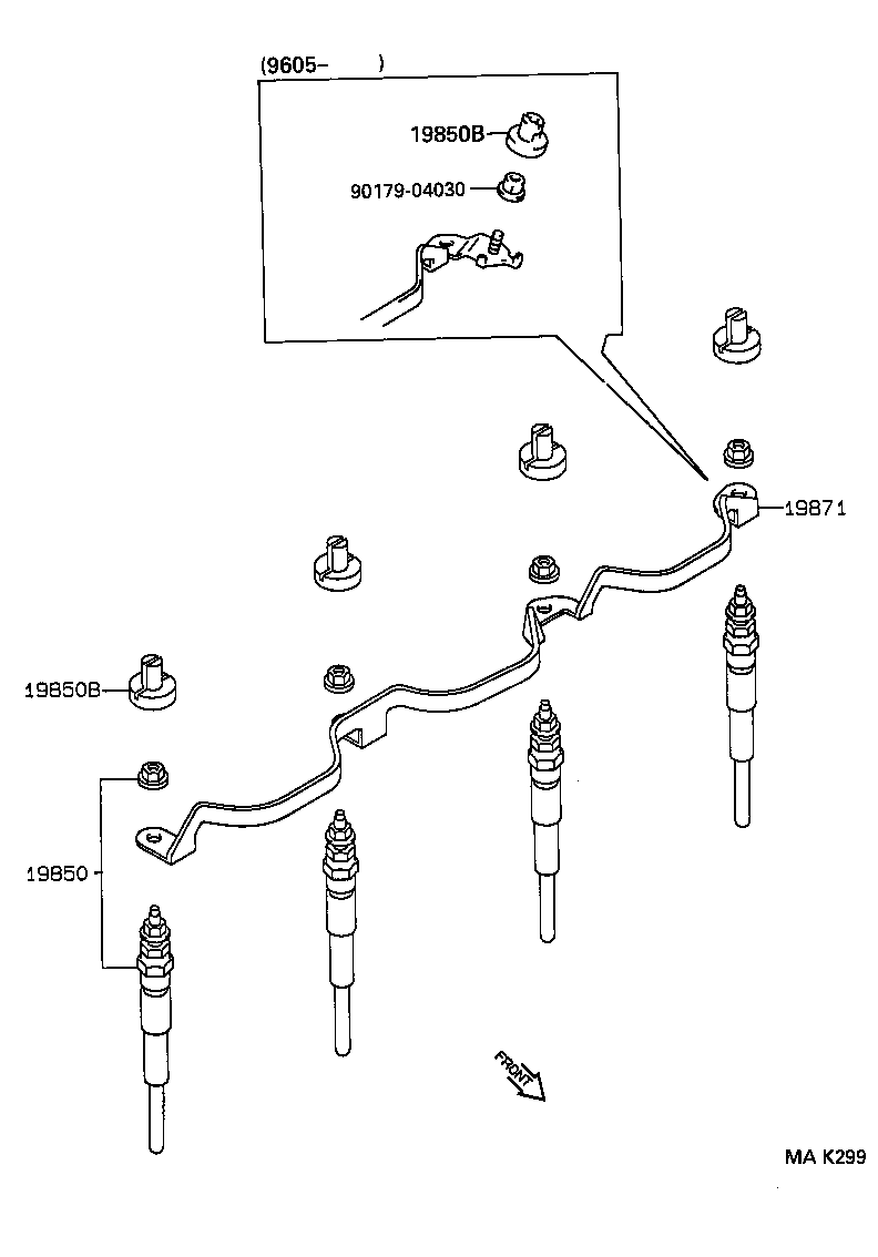 19871-64030 CONNECTOR, GLOW PLUG NO.1 product image