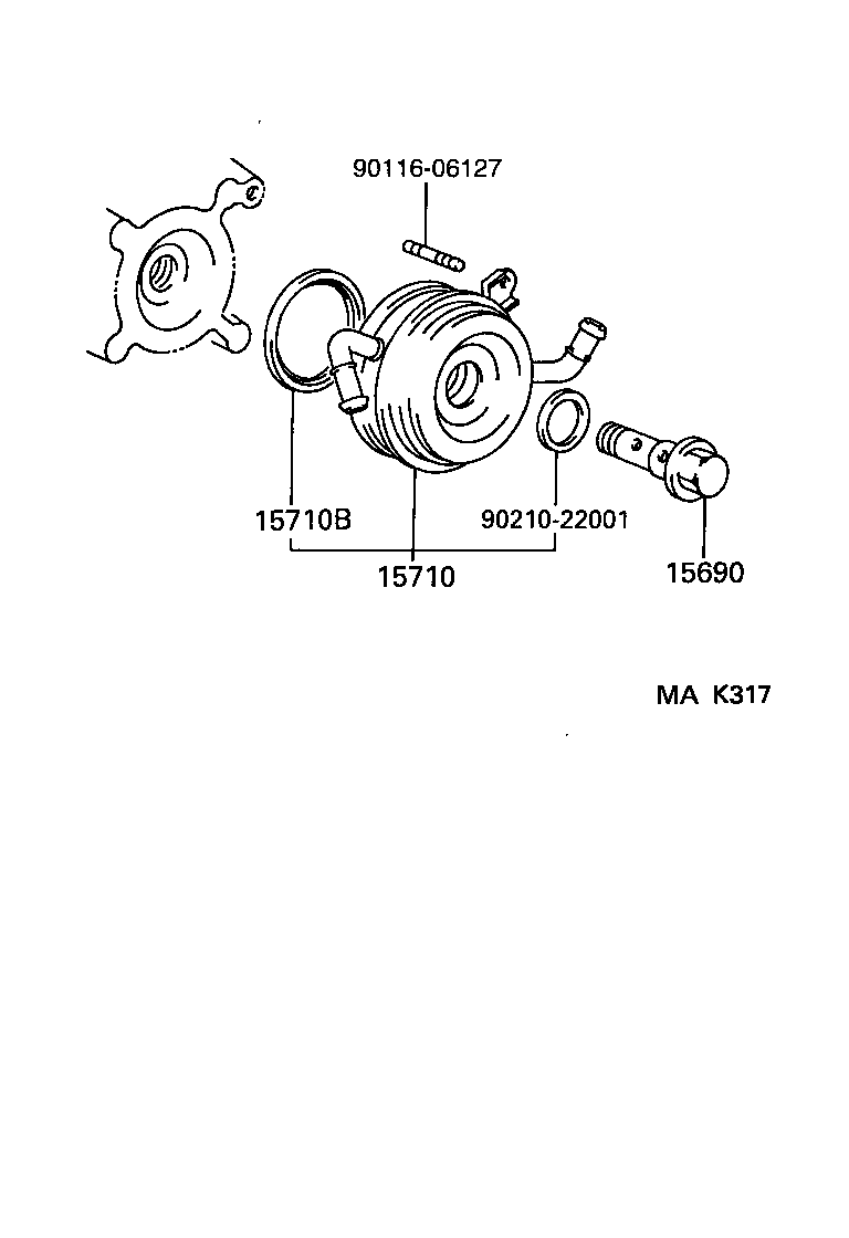 15710-88490 COOLER ASSY, OIL product image