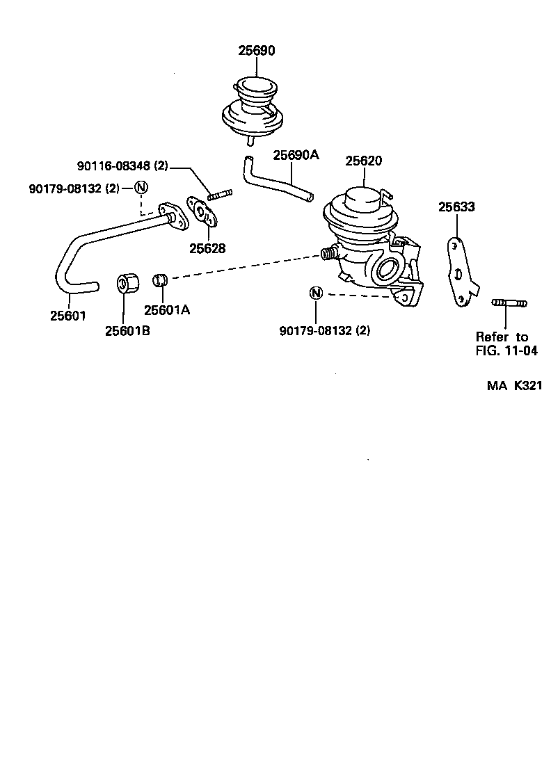 90402-20009 UNION(FOR EGR PIPE, NO.1) product image