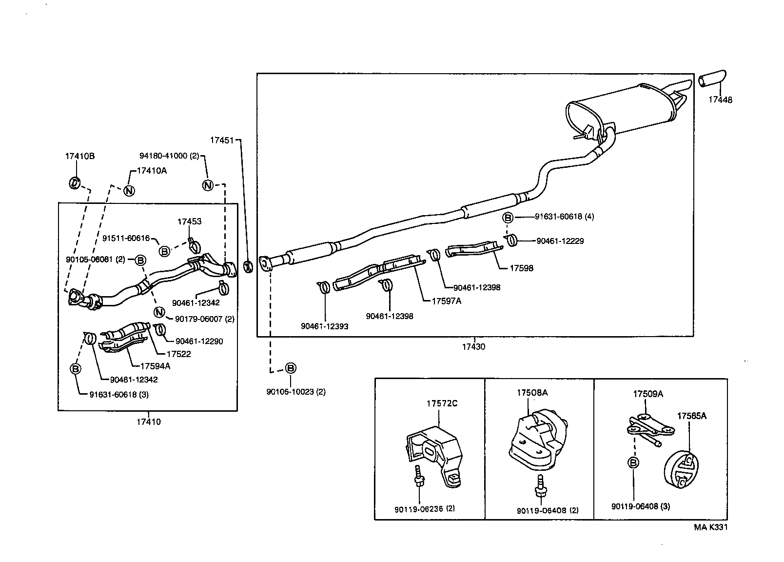 17430-64800 PIPE ASSY, EXHAUST, TAIL product image