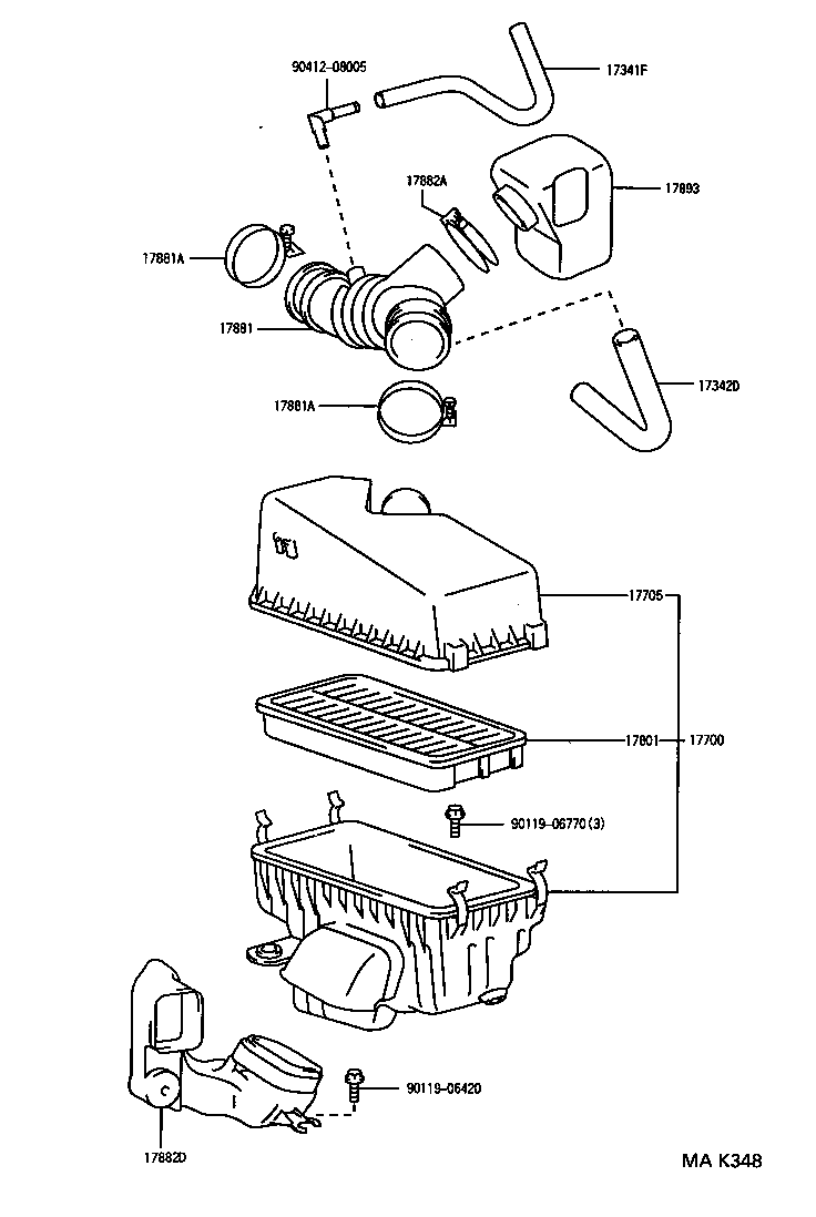 17700-74621 CLEANER ASSY, AIR product image