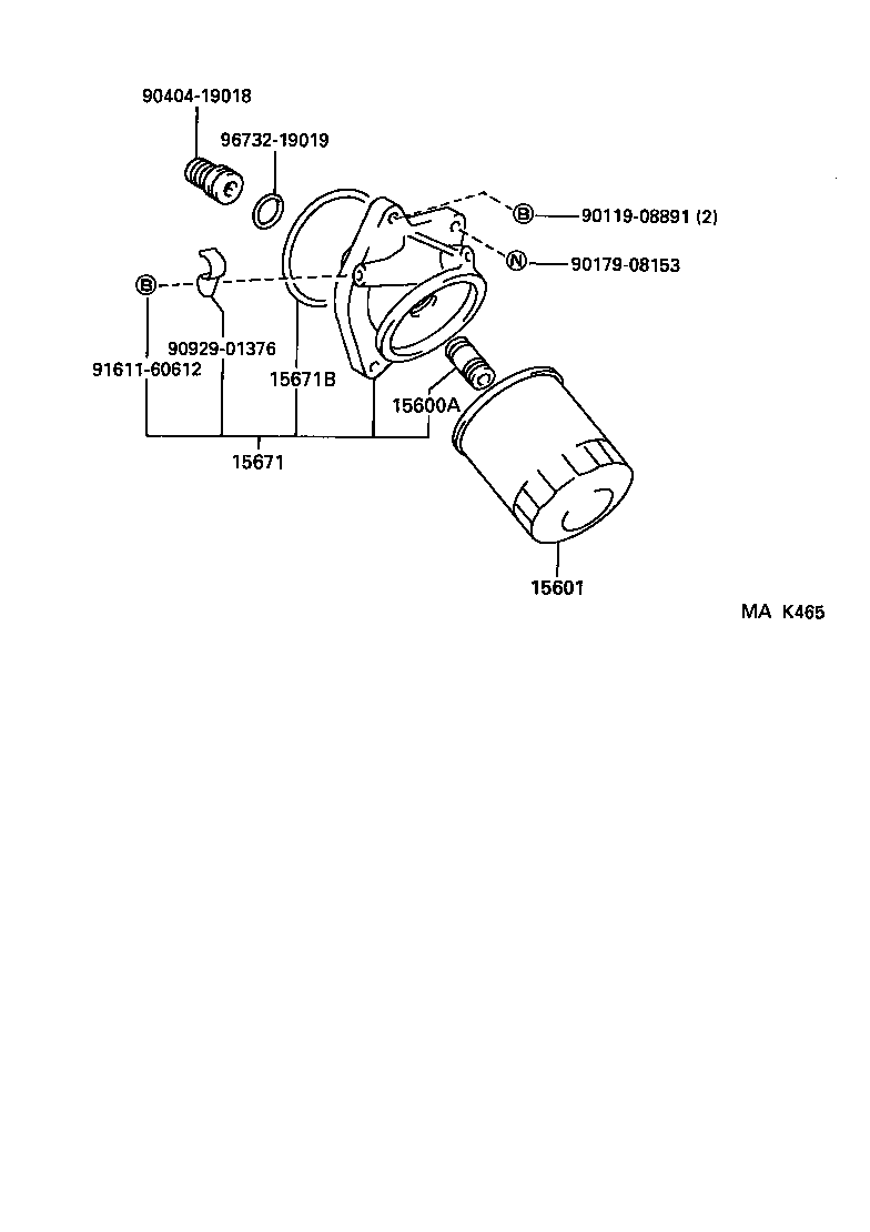 15609-54112 BRACKET SUB-ASSY, OIL FILTER product image