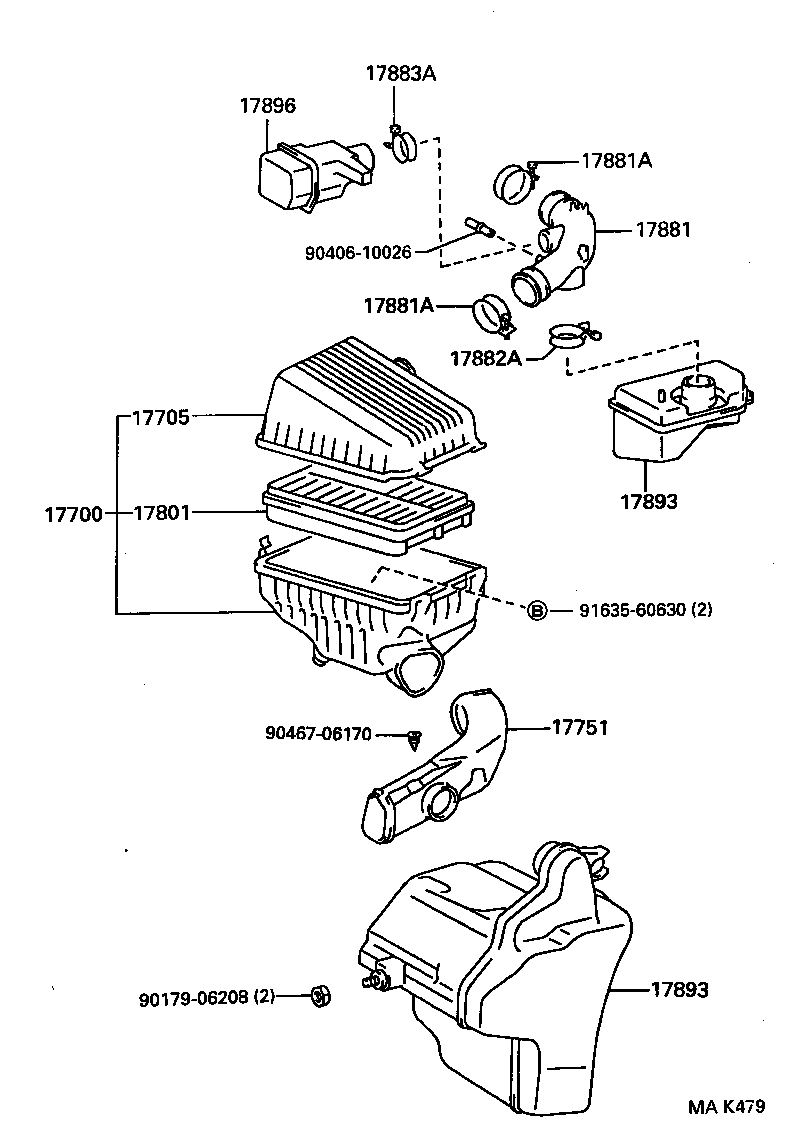 17700-74550 CLEANER ASSY, AIR product image