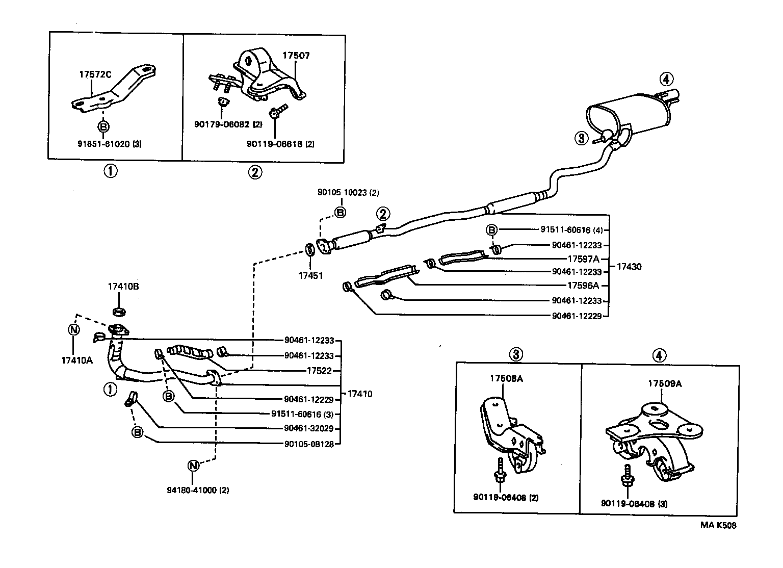 17430-6A030 PIPE ASSY, EXHAUST, TAIL product image