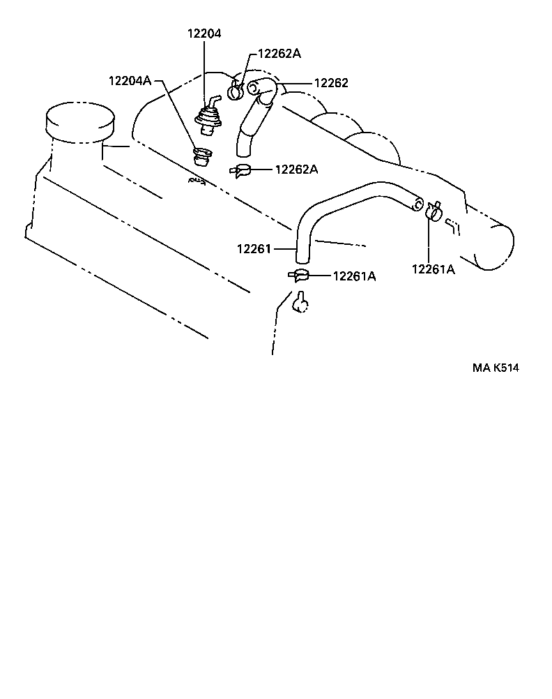 12261-28090 HOSE, VENTILATION product image