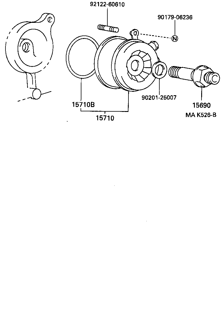 15777-02020 HOSE, OIL COOLER, NO.4 product image