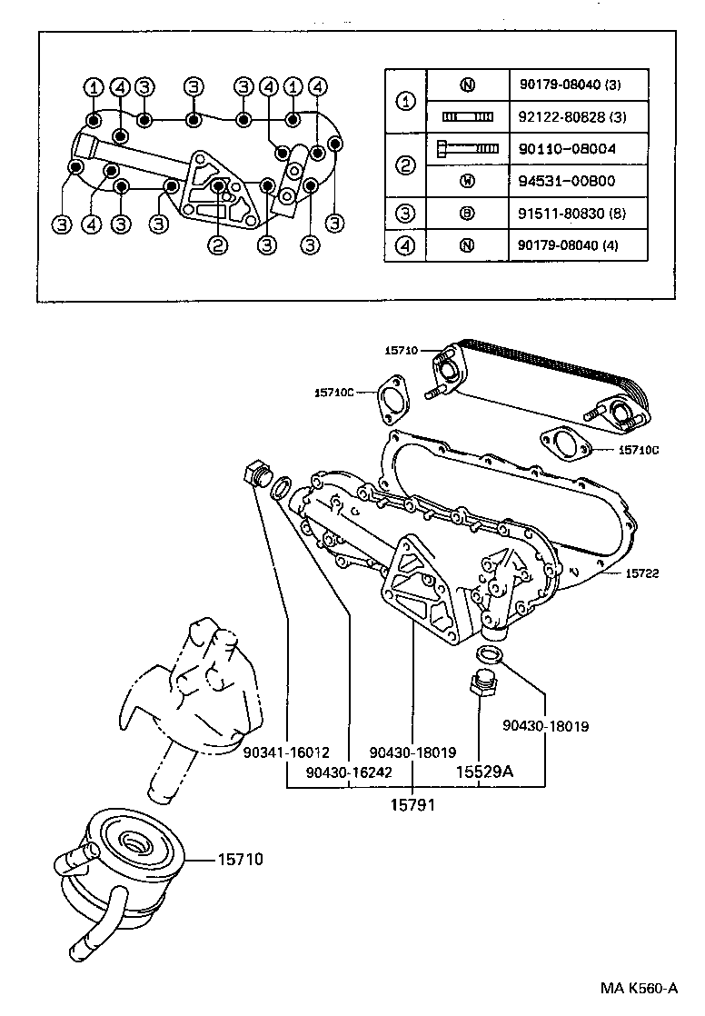 15725-89101 GASKET, OIL COOLER COVER product image