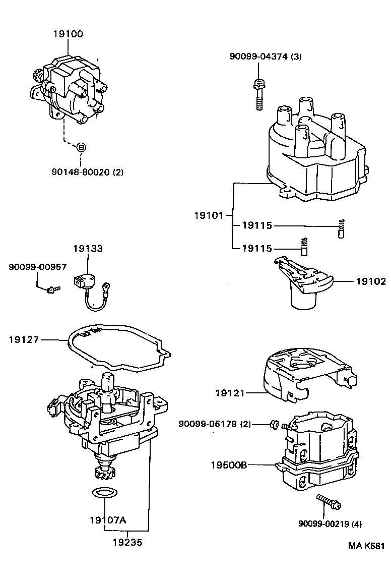 19030-73080 DISTRIBUTOR ASSY product image