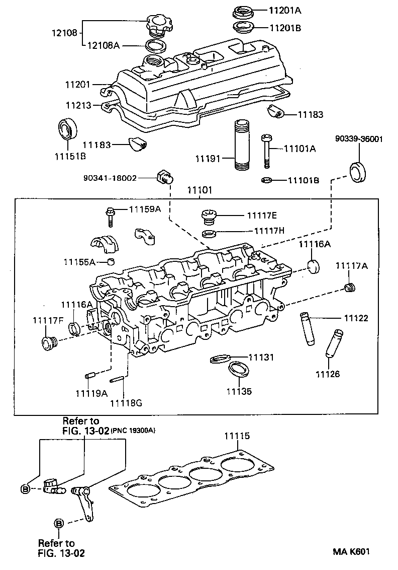 11101-69115 HEAD SUB-ASSY, CYLINDER product image