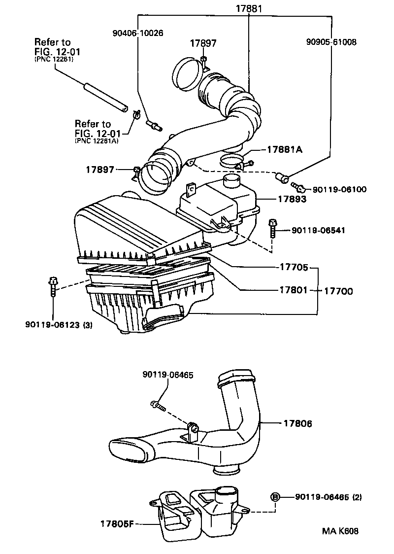 17700-62080 CLEANER ASSY, AIR product image
