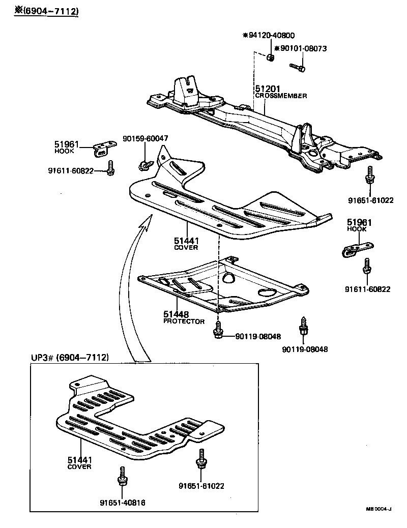 51201-10030 CROSSMEMBER SUB-ASSY, FRONT SUSPENSION product image
