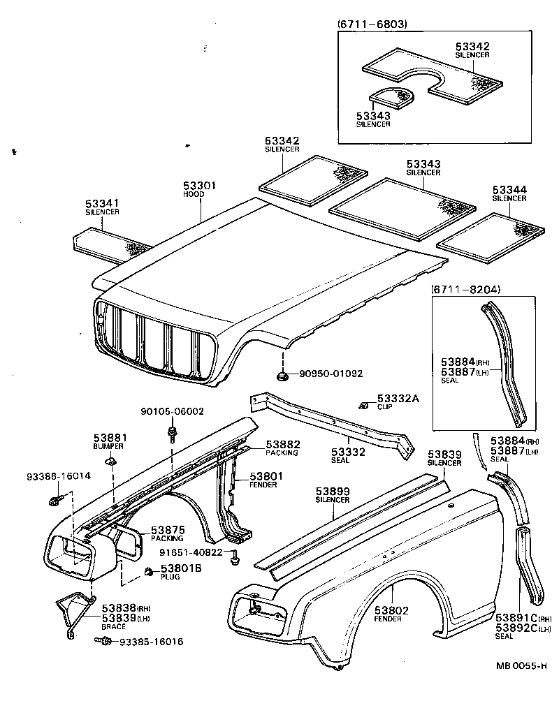 53802-91403 FENDER SUB-ASSY, FRONT LH product image