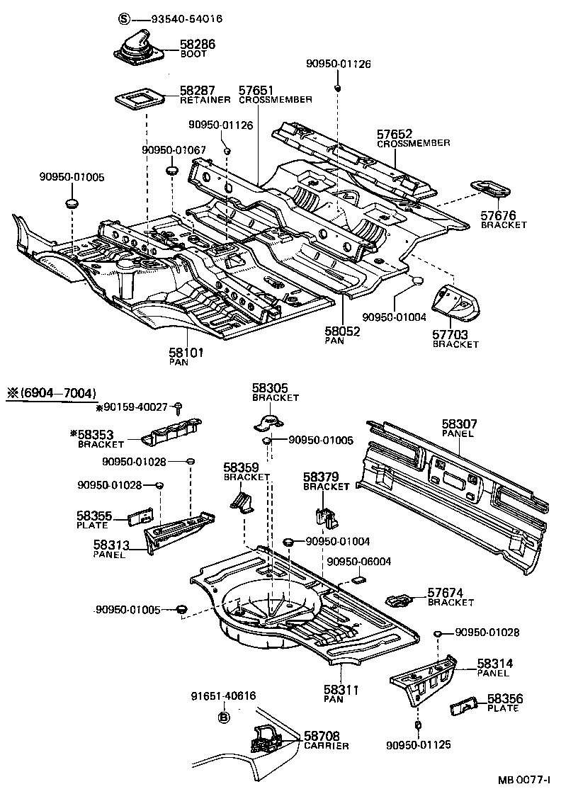 57208-10010 BRACKET SUB-ASSY, ENGINE REAR MOUNTING MEMBER product image