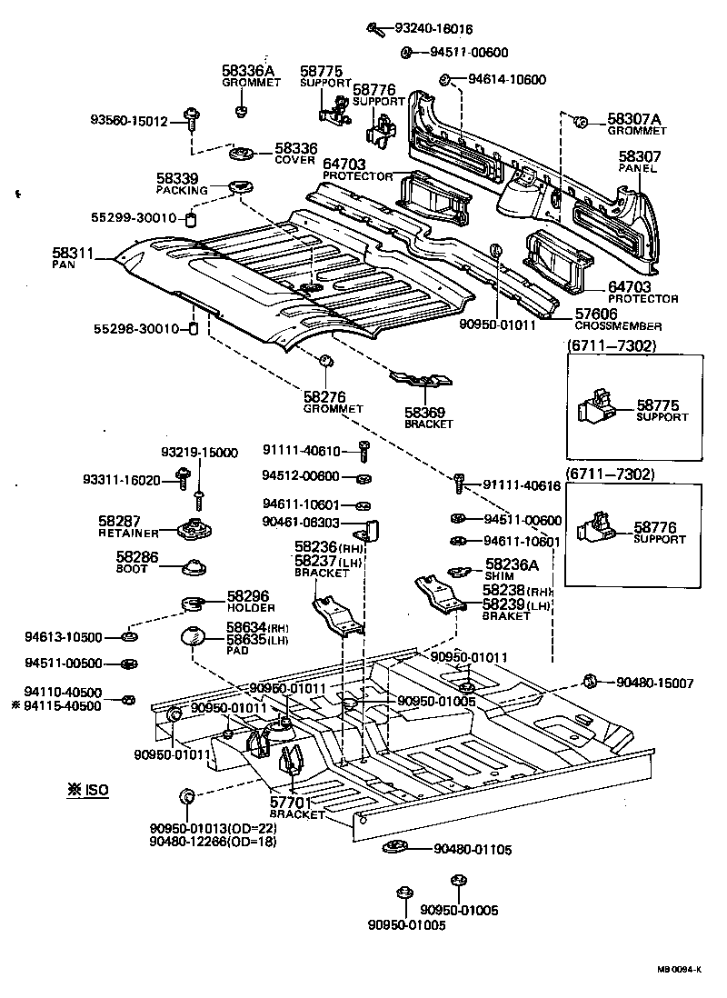 58307-91406 PANEL SUB-ASSY, BODY LOWER BACK product image