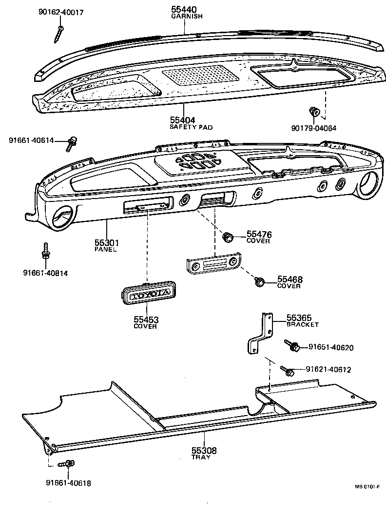 55401-10071 PANEL SUB-ASSY, INSTRUMENT CLUSTER FINISH product image