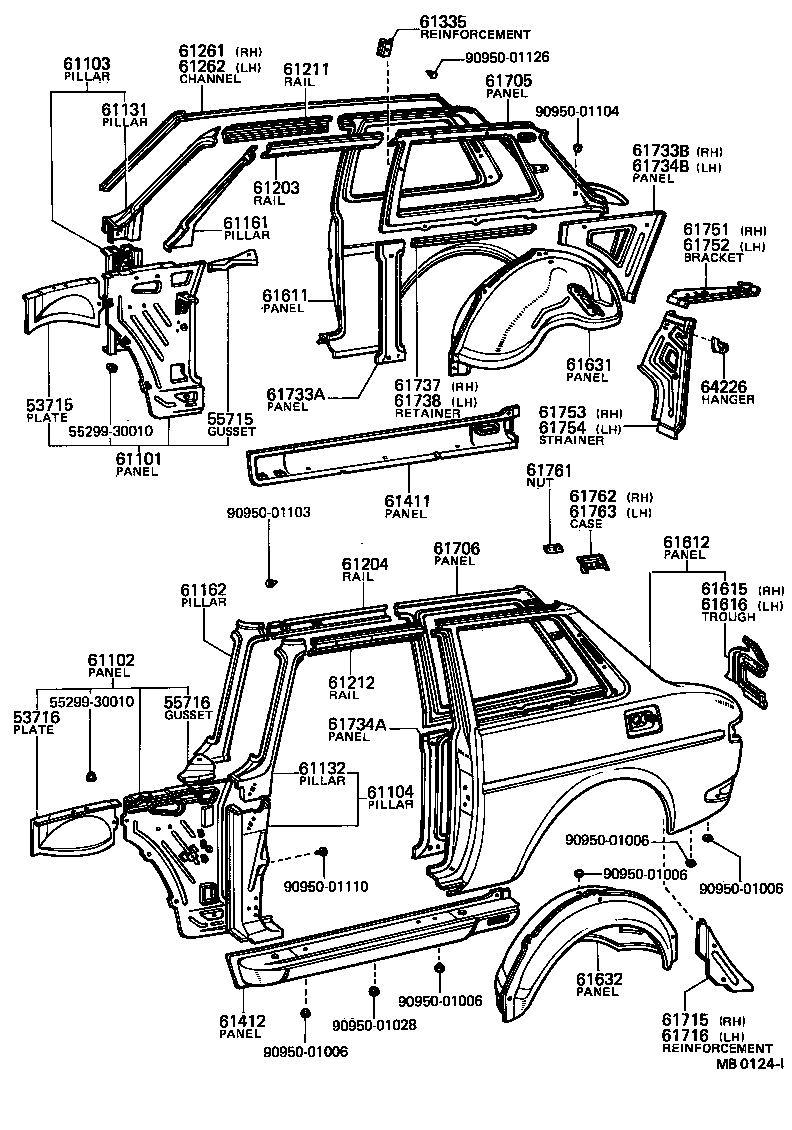61701-11080 PANEL, QUARTER, RH product image