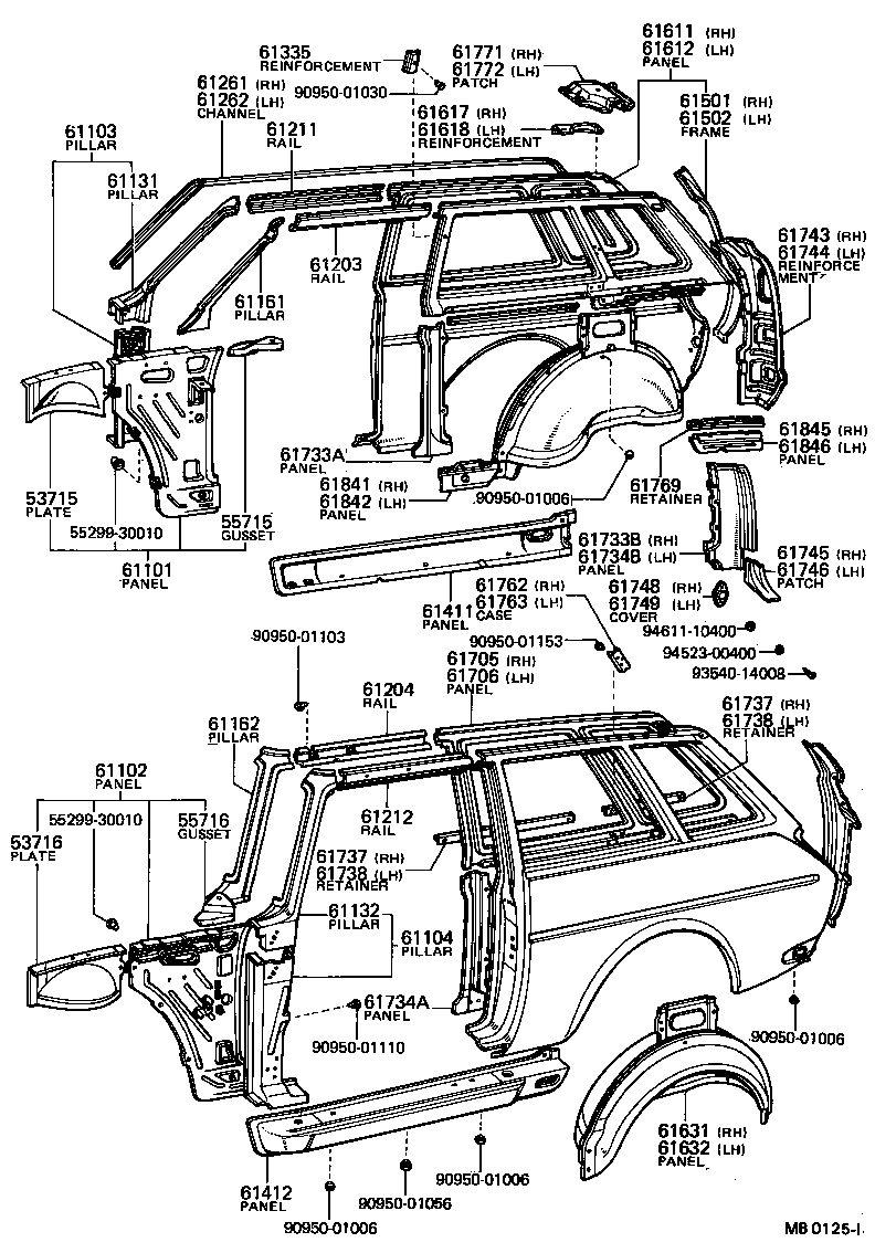 61701-11080 PANEL, QUARTER, RH product image