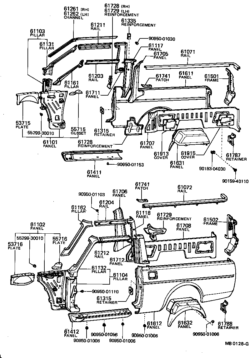 61701-11080 PANEL, QUARTER, RH product image