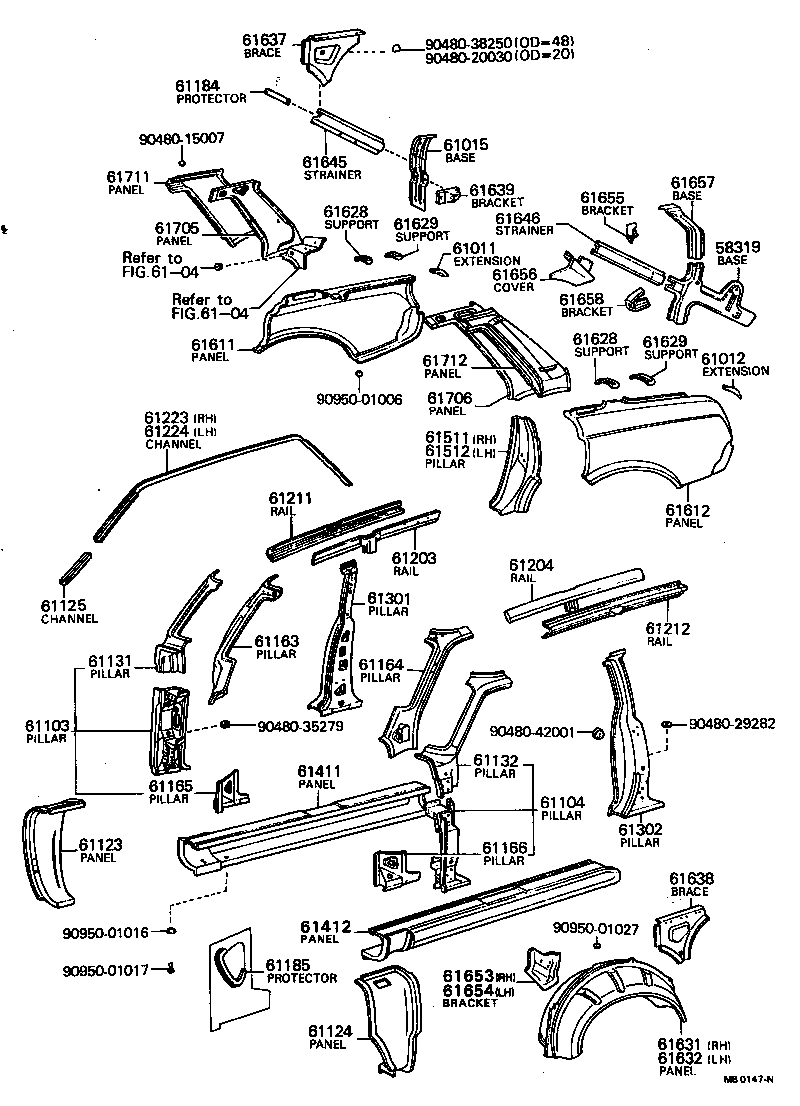61612-91402 PANEL, QUARTER, LH product image