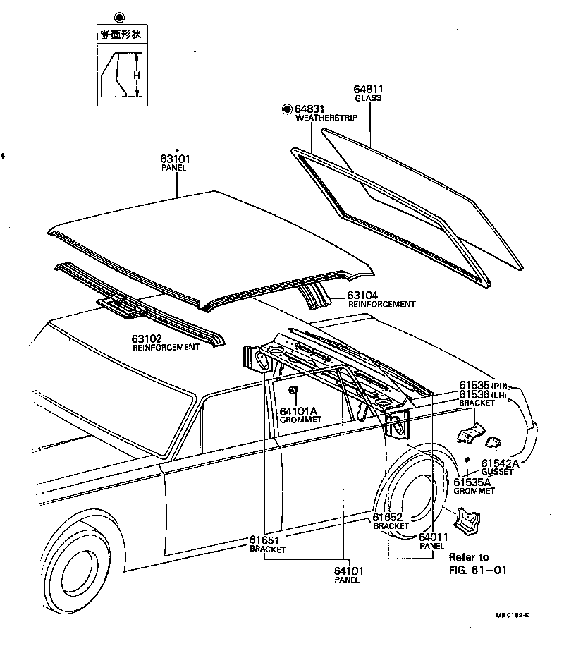 64110-91406 PANEL SUB-ASSY, UPPER BACK product image