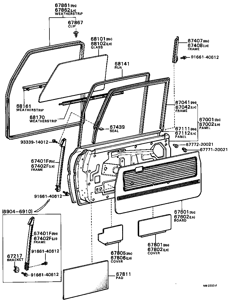 67620-10083-06 BOARD SUB-ASSY, FRONT DOOR TRIM, LH product image
