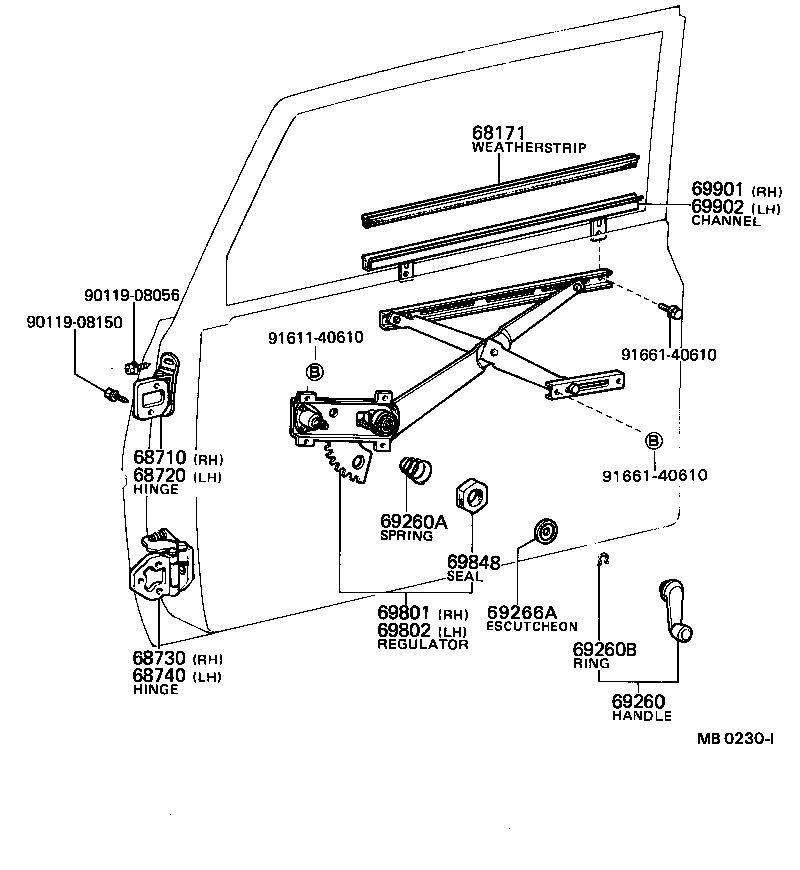 90520-01002 RING, SHAFT SNAP(FOR FRONT DOOR WINDOW REGULATOR HANDLE) product image