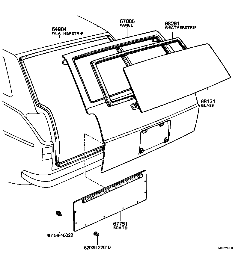 67005-11052 PANEL SUB-ASSY, BACK DOOR product image
