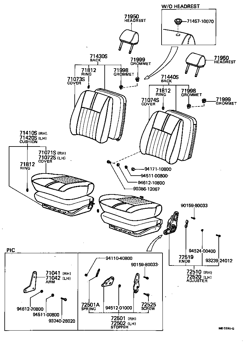 69768-13010 SNAP, FRONT SEAT CONTROL ARM product image