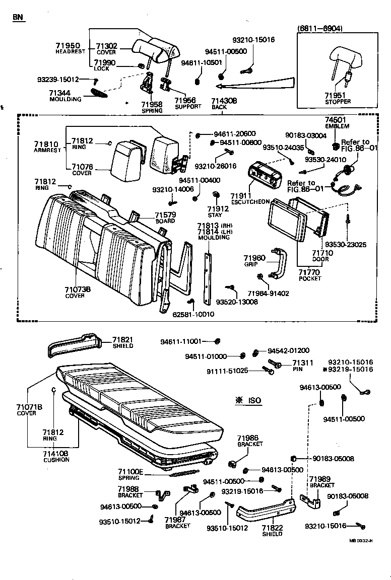 71982-91404 SHIELD, FRONT SEAT CUSHION, LH product image