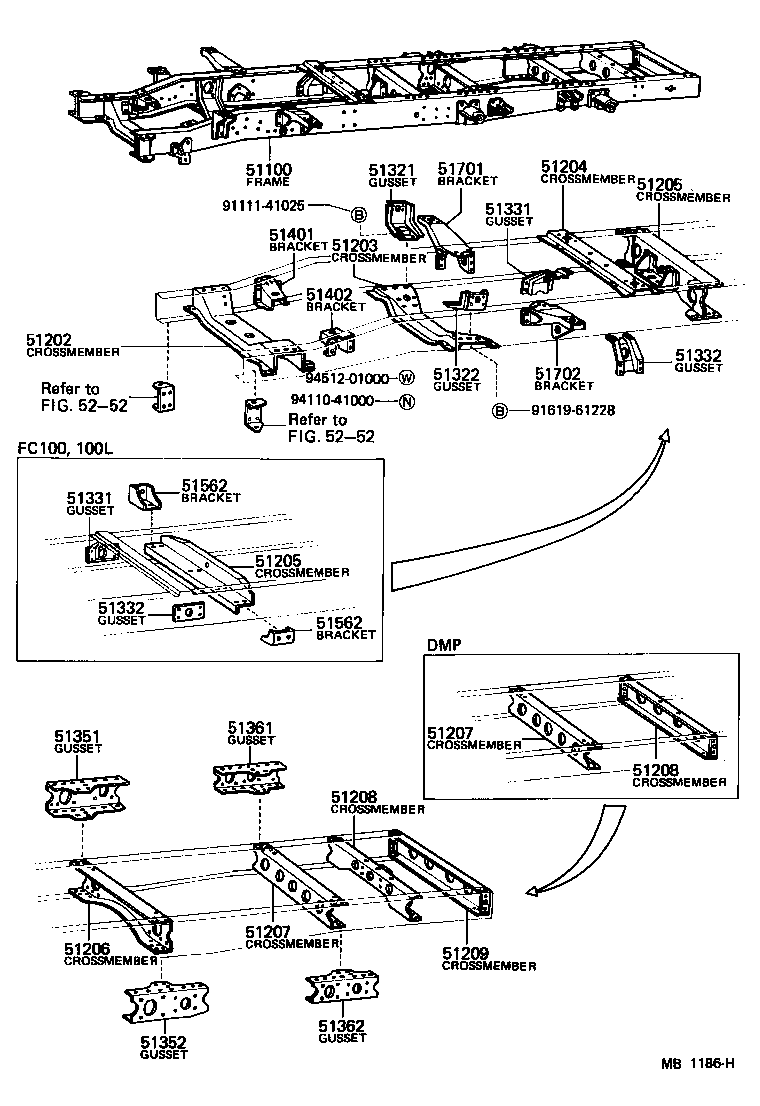51401-55030 BRACKET SUB-ASSY, ENGINE FRONT MOUNTING, RH product image