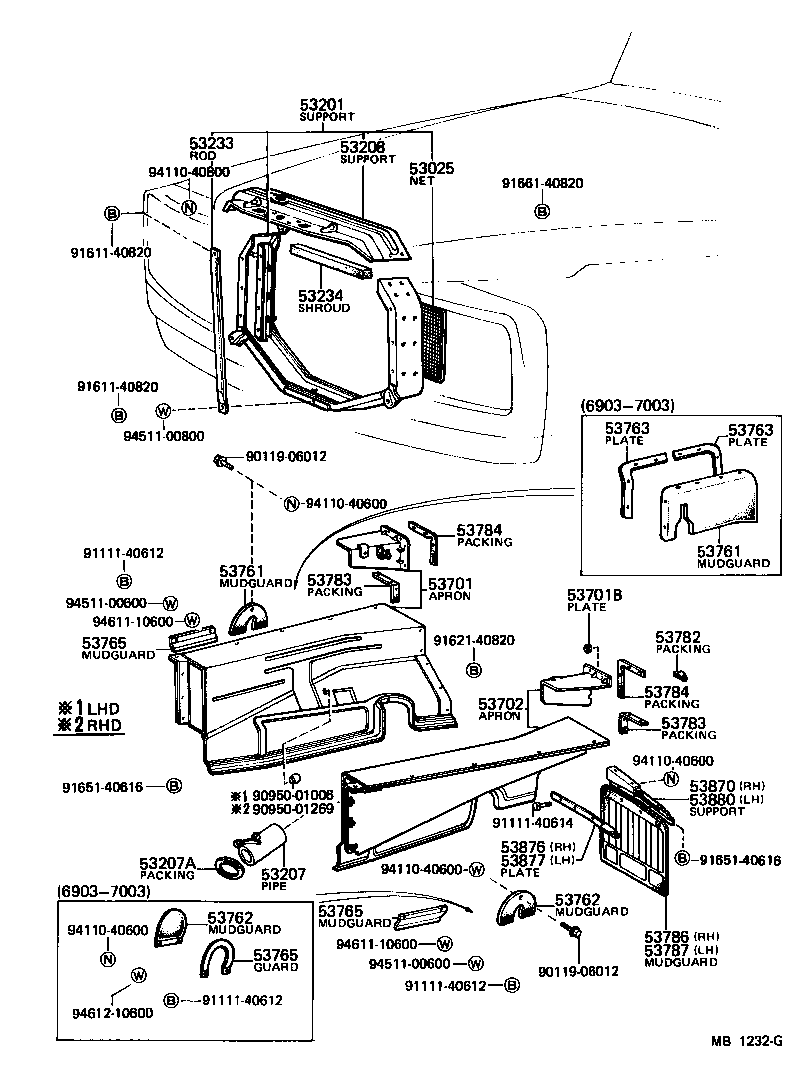 53720-95216 APRON SUB-ASSY, FRONT FENDER, LH product image