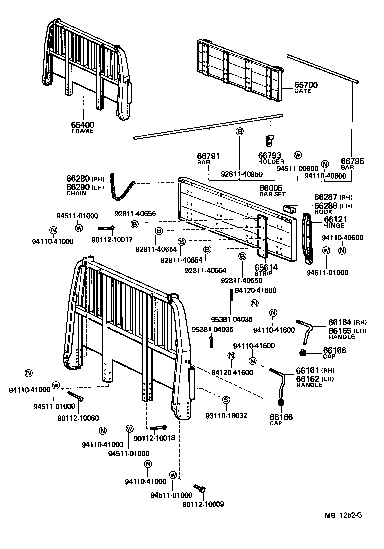 65700-93002 GATE ASSY, REAR BODY TAIL product image
