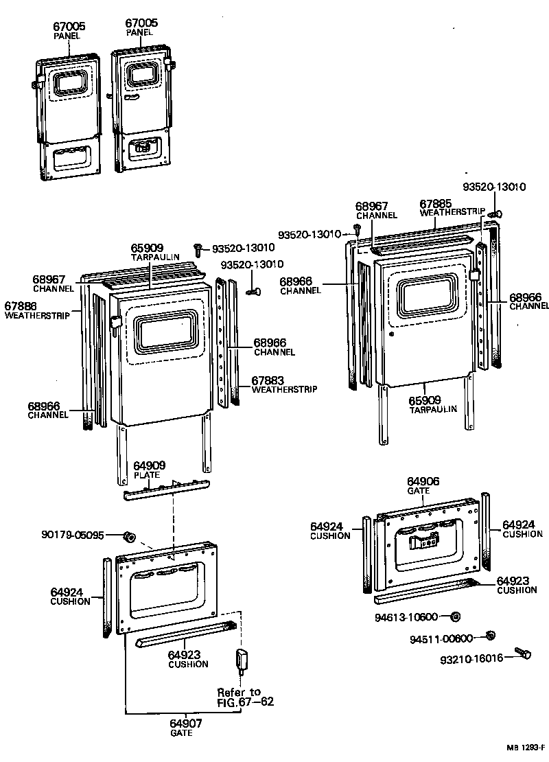 65542-90355 GLASS, BACK DOOR product image